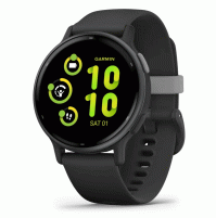 vívoactive 5 - Slate Aluminum Bezel with Black Case and Silicone Band  - 010-02862-10 - Garmin